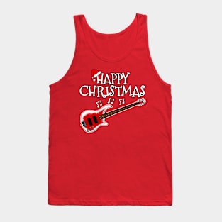 Christmas Bass Guitar Teacher Bassist Xmas 2022 Tank Top